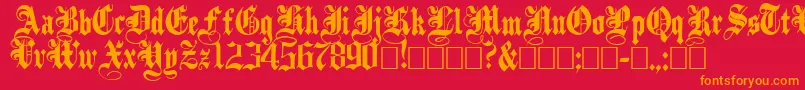 PlainblackNormal Font – Orange Fonts on Red Background