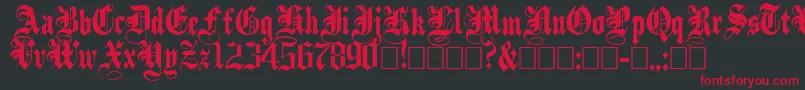 PlainblackNormal Font – Red Fonts on Black Background