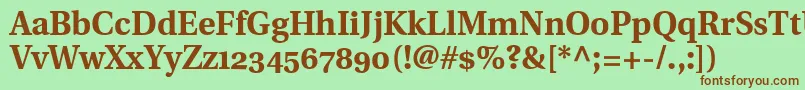 UtopiaBoldWithOldstyleFigures Font – Brown Fonts on Green Background