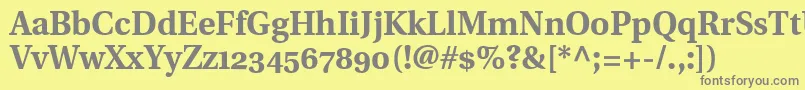UtopiaBoldWithOldstyleFigures Font – Gray Fonts on Yellow Background