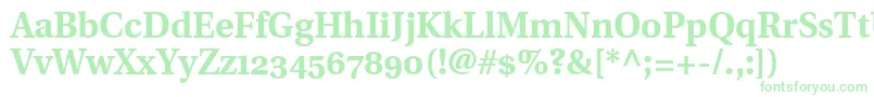 UtopiaBoldWithOldstyleFigures Font – Green Fonts on White Background