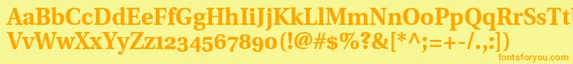 UtopiaBoldWithOldstyleFigures Font – Orange Fonts on Yellow Background