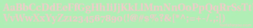 UtopiaBoldWithOldstyleFigures Font – Pink Fonts on Green Background