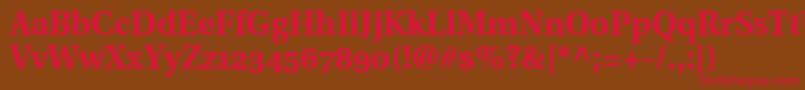UtopiaBoldWithOldstyleFigures Font – Red Fonts on Brown Background