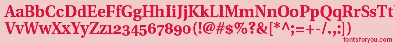 UtopiaBoldWithOldstyleFigures Font – Red Fonts on Pink Background