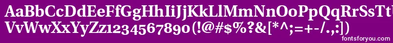 UtopiaBoldWithOldstyleFigures Font – White Fonts on Purple Background