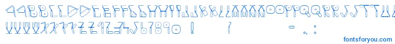 Шрифт Rulleroutline3 – синие шрифты