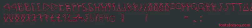 Rulleroutline3 Font – Red Fonts on Black Background