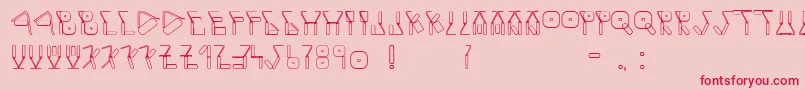 Rulleroutline3 Font – Red Fonts on Pink Background
