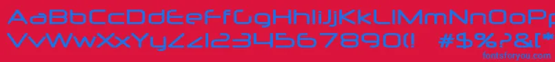 Neurm Font – Blue Fonts on Red Background