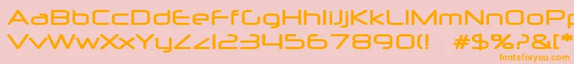 Neurm Font – Orange Fonts on Pink Background