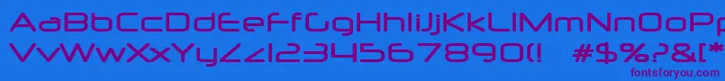 Neurm Font – Purple Fonts on Blue Background