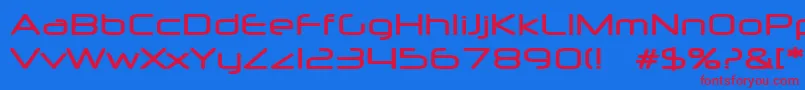 Neurm Font – Red Fonts on Blue Background