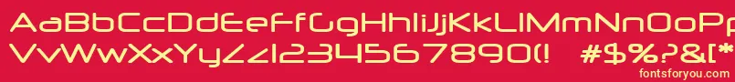 Neurm Font – Yellow Fonts on Red Background