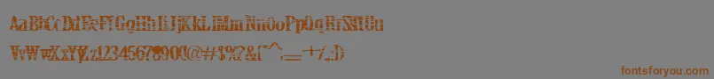 Crackbars Font – Brown Fonts on Gray Background
