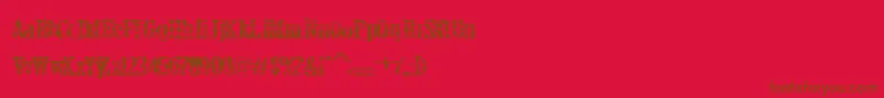 Шрифт Crackbars – коричневые шрифты на красном фоне