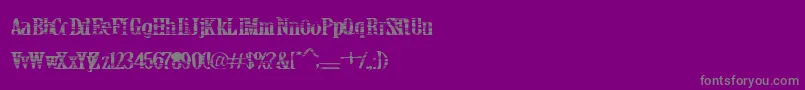 Crackbars Font – Gray Fonts on Purple Background