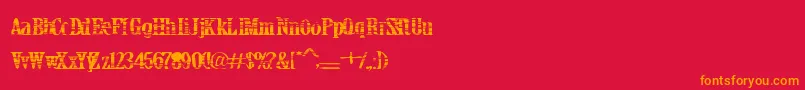 fuente Crackbars – Fuentes Naranjas Sobre Fondo Rojo
