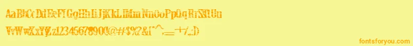 Crackbars Font – Orange Fonts on Yellow Background