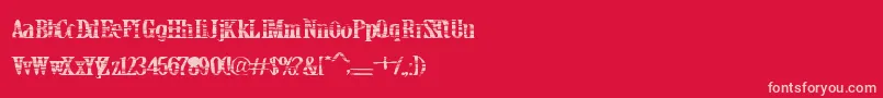 Crackbars Font – Pink Fonts on Red Background