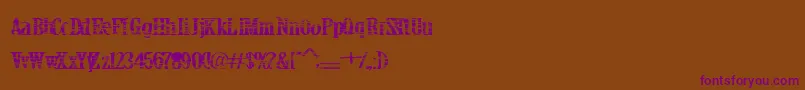 Crackbars Font – Purple Fonts on Brown Background