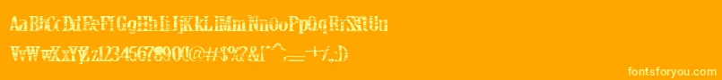Crackbars Font – Yellow Fonts on Orange Background