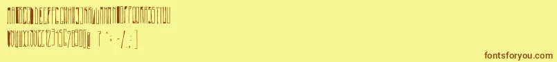 Czcionka PastaSimpla – brązowe czcionki na żółtym tle