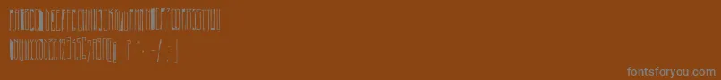 Czcionka PastaSimpla – szare czcionki na brązowym tle