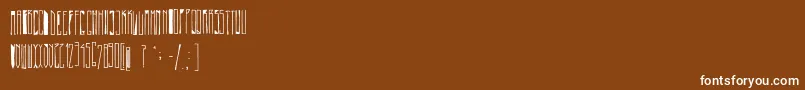 Czcionka PastaSimpla – białe czcionki na brązowym tle