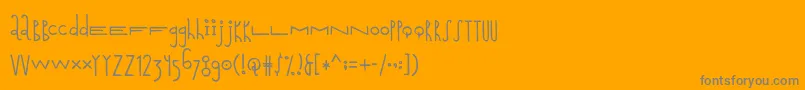 Cabra Font – Gray Fonts on Orange Background