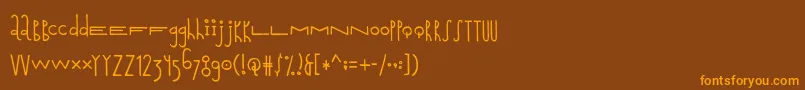 Cabra Font – Orange Fonts on Brown Background