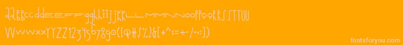 Cabra-Schriftart – Rosa Schriften auf orangefarbenem Hintergrund