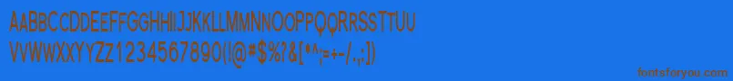 SfflorencesanssccompBold Font – Brown Fonts on Blue Background