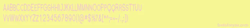 SfflorencesanssccompBold Font – Pink Fonts on Yellow Background