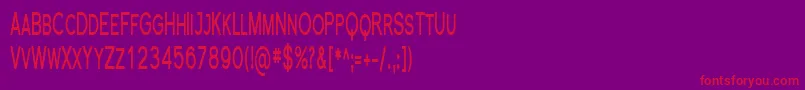 SfflorencesanssccompBold Font – Red Fonts on Purple Background