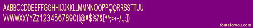 SfflorencesanssccompBold Font – Yellow Fonts on Purple Background