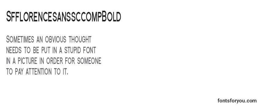 Шрифт SfflorencesanssccompBold