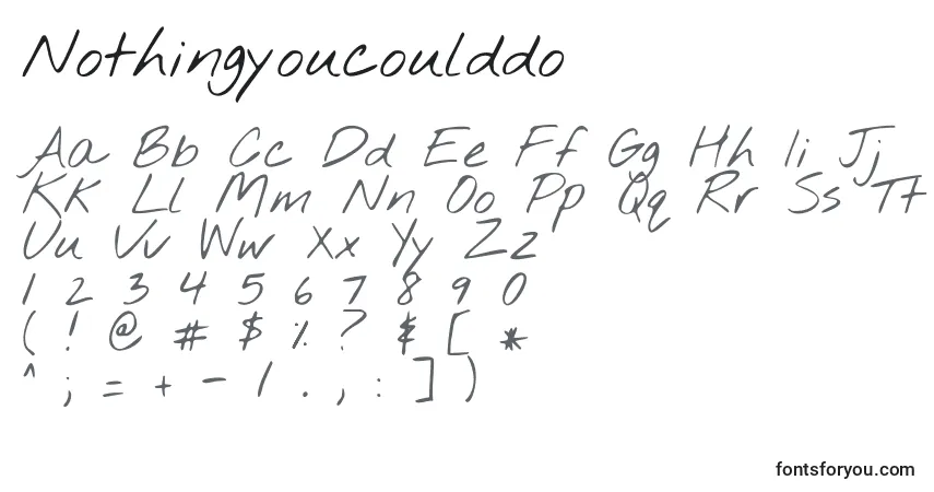 Шрифт Nothingyoucoulddo – алфавит, цифры, специальные символы