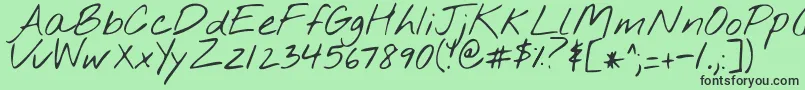 Nothingyoucoulddo Font – Black Fonts on Green Background