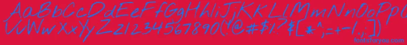 Nothingyoucoulddo Font – Blue Fonts on Red Background