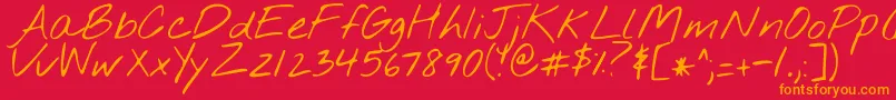 Nothingyoucoulddo Font – Orange Fonts on Red Background