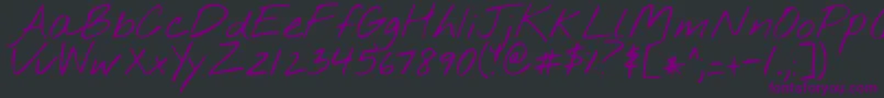 Nothingyoucoulddo Font – Purple Fonts on Black Background