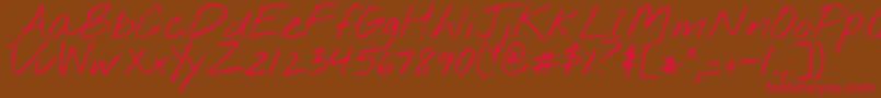 Nothingyoucoulddo Font – Red Fonts on Brown Background
