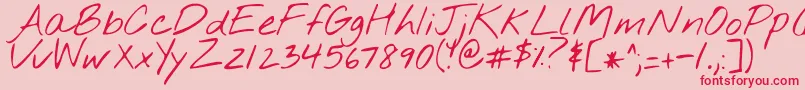 Nothingyoucoulddo Font – Red Fonts on Pink Background