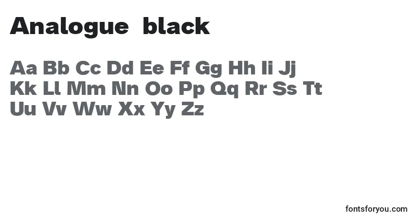 Schriftart Analogue85black – Alphabet, Zahlen, spezielle Symbole