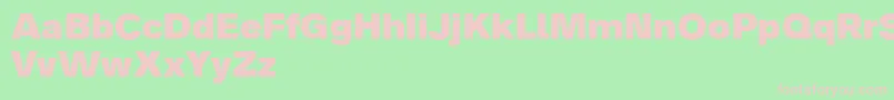 Analogue85black Font – Pink Fonts on Green Background