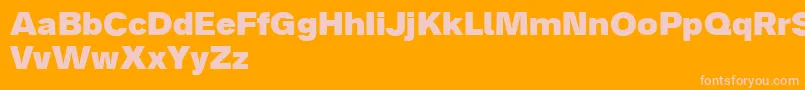 Analogue85black Font – Pink Fonts on Orange Background