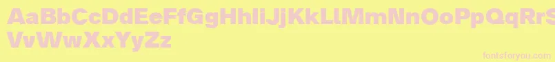 Analogue85black Font – Pink Fonts on Yellow Background