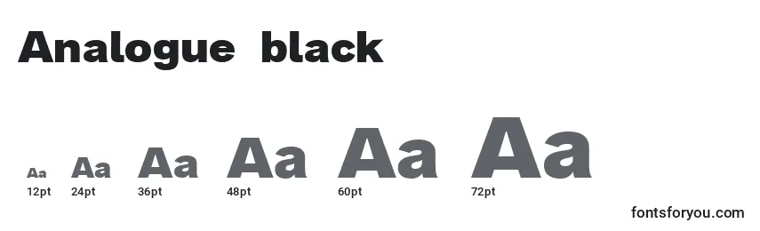 Analogue85black Font Sizes
