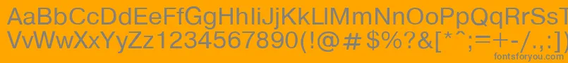 フォントPragmaticaRegular – オレンジの背景に灰色の文字